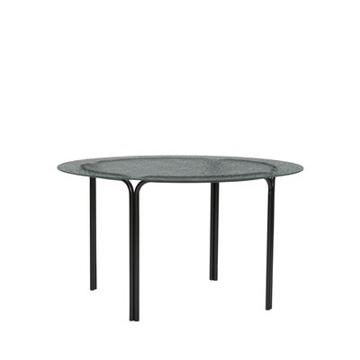 Table basse en verre et fer ORBIT HUBSCH
