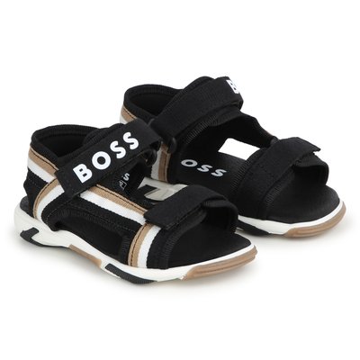 Sandales rayées avec bandes auto-agrippantess BOSS KIDSWEAR