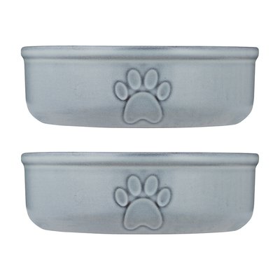 Set of 2 Reactive Glaze Pet Bowls 18cm MASON CASH