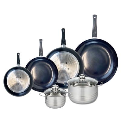 4 poêles 20/24/28/32cm + 2 faitouts 14/20cm PRIMA BRILLANT ELO