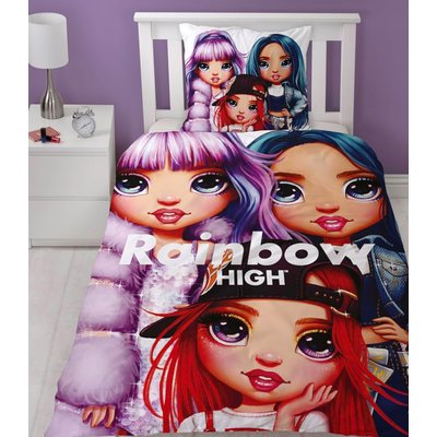 Parure de Lit Enfant Imprimée Réversible, Rainbow High Faces CHARACTER WORLD