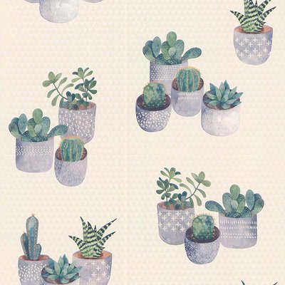 Papier peint en relief cactus HOME MAISON