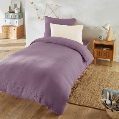 Kumla Children's Plain Cotton Muslin Duvet Cover LA REDOUTE INTERIEURS