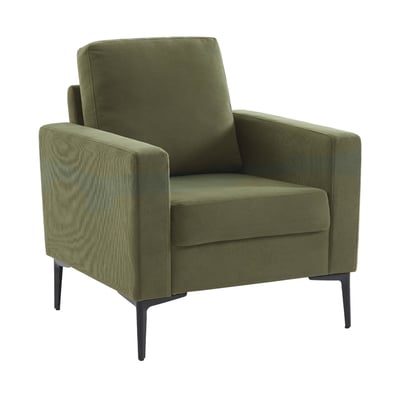 Fauteuil pieds métal velours côtelé BJORN SWEEEK
