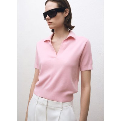 Pull col polo en laine mélangée MANGO