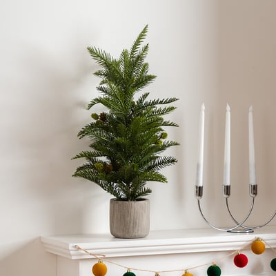 61cm Christmas Pine Tree in Cement Pot SO'HOME