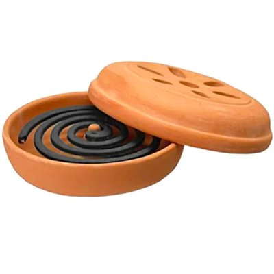 Spirales à la citronelle anti-moustique avec pot en terre cuite WADIGA