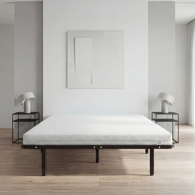 Ensemble Egio 90x190 cm Matelas Mousse + Sommier Métal OLYMPE LITERIE
