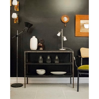 Étagère-console aux lignes industrielles Isabelle N°313 - Bon état DEBONGOUT