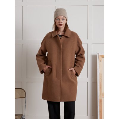 Manteau oeuf raglan en lainage CYRILLUS