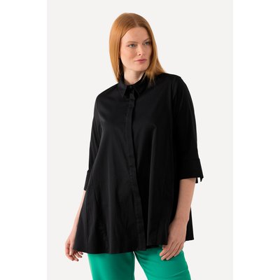 Chemisier avec plis godet. Col chemise et ULLA POPKEN