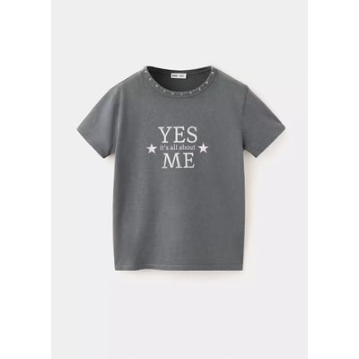 T-shirt à clous détail imprimé MANGO KIDS
