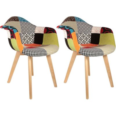 Fauteuil scandinave Patchwork (Lot de 2) CMP