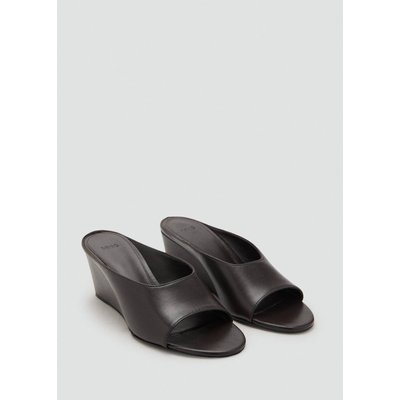 Sandales compensées cuir MANGO
