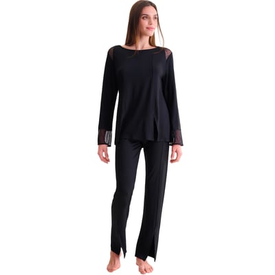 Pyjama pantalon évasé tunique manches longues ROXANNE LISCA