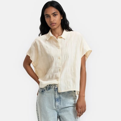 Loose Fit Short Sleeve Shirt LA REDOUTE COLLECTIONS