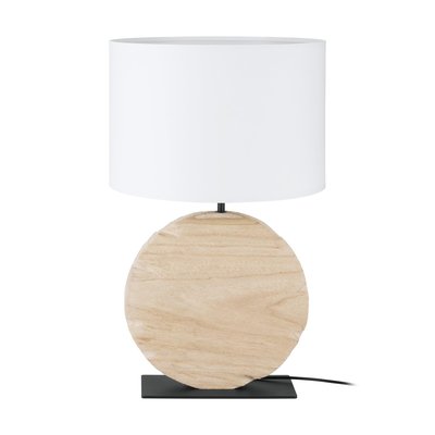 Lampe pied en bois et métal et abat jour   CONTESSORE EGLO