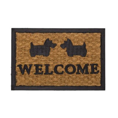 Paillasson en Caoutchouc et Coco Chiens Welcome - 60x40cm WADIGA