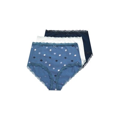 Culottes maxi, lot de 3. Liseré en dentelle ULLA POPKEN