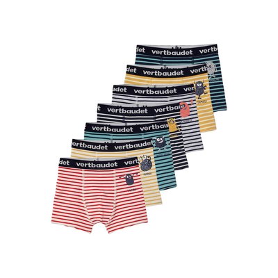 Lot de 7 boxers stretch semainier monstres VERTBAUDET