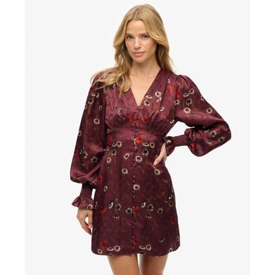 Mini-robe à manches longues jacquard SUPERDRY