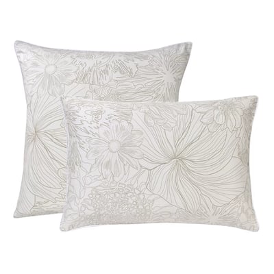 Taie d'oreiller satin de coton FLOWER POWER GARNIER THIEBAUT