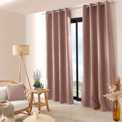 Rideau occultant uni et fileté HOME MAISON