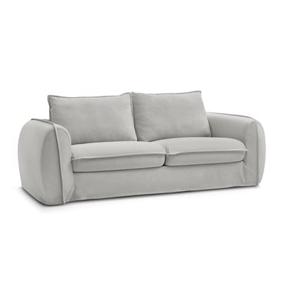 Canapé lit 3 places en tissu lisse couchage 160x194 cm, ARCHIMEDE BOBOCHIC