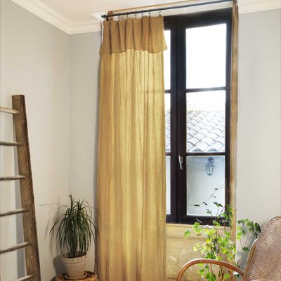 Rideau ajustable + 8 anneaux pince collection Gaia EDEN
