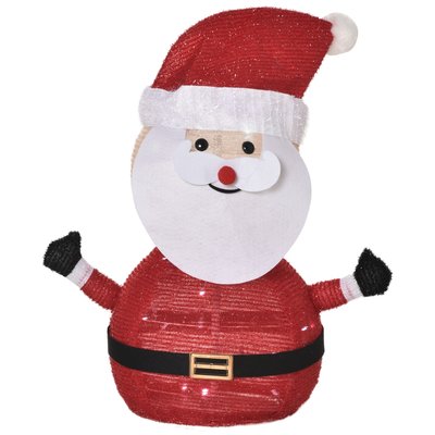 Père Noël Lumineux LED 51H cm - 30 LEDS 3 clignotantes - blanc froid HOMCOM