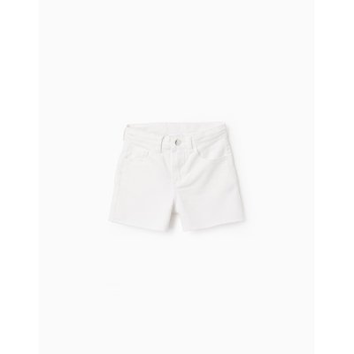 Short en Sergé avec Ourlets Effilochés ZIPPY