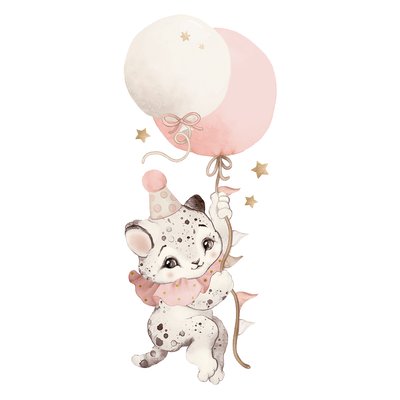 Grand sticker pierrot le guépard SELENE LILIPINSO