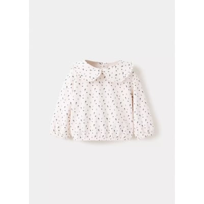 Sweat à fleurs col Claudine MANGO BABY