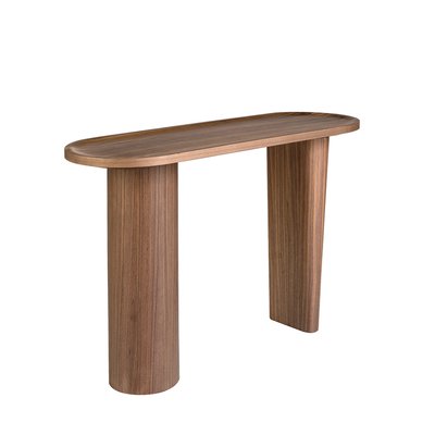 Console ovale en noyer demi-point ANGEL CERDA
