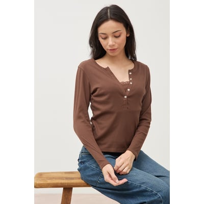 T-shirt cintré manches longues BONOBO