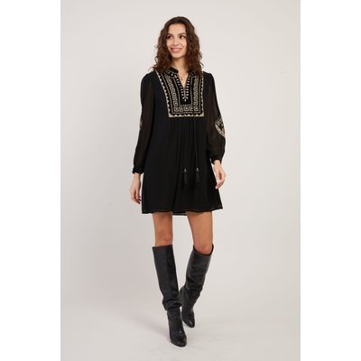 Robe Courte Brodée Manches Longues VANINA DERHY