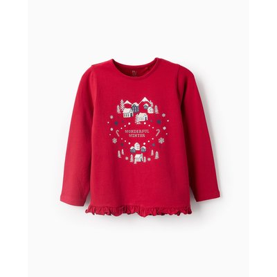T-shirt avec imprimés, paillettes et volants NOËL ZIPPY