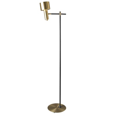 Lampadaire aluminium doré et acier noir ANGEL CERDA