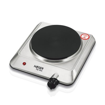 Placa elétrica HAEGER TOP DISC em Inox, 1500W, da HAEGER HAEGER