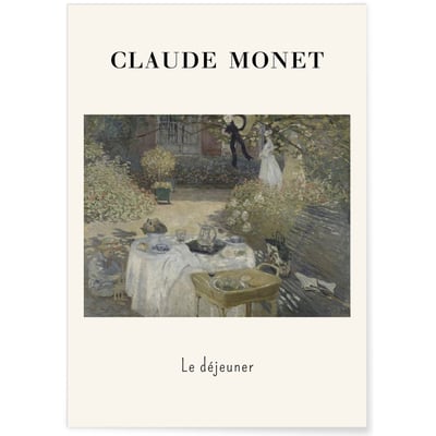 Affiche Claude Monet - Le Déjeuner L'AFFICHERIE
