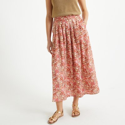 Jupe évasée, imprimé floral, longue ANNE WEYBURN