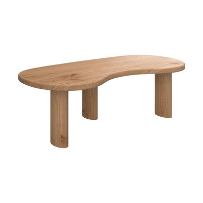 Table basse organique en bois massif de mindi - BRANDAN RENDEZ-VOUS DÉCO