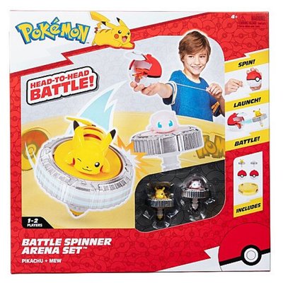 Arene pokemon avec 2 toupies Pikachu et Mew BANDAI