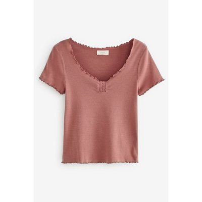 T-shirt à manches courtes et bords ondulés NEXT