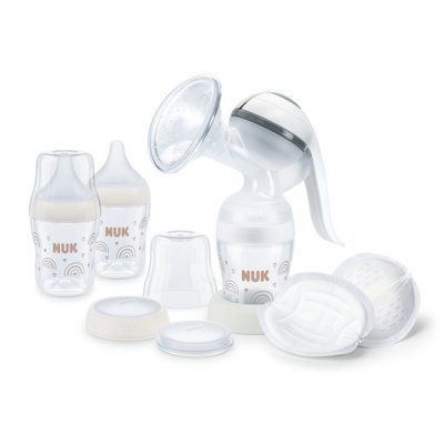 Coffret Tire Lait Manuel Perfect Match + 3 biberons 150 ml + coussinets d'allaitement NUK