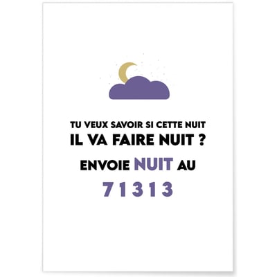 Affiche Envoie nuit L'AFFICHERIE