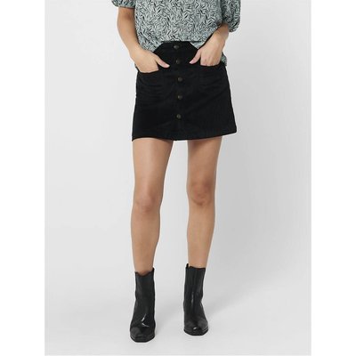 Jupe velours noire femme discount