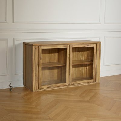 Vitrine en acacia 4 portes ENZO ROBIN DES BOIS