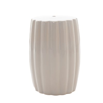 Tabouret   blanc en céramique-HORTANCE AMADEUS