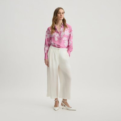 Pantalon palazzo en ramie LIU JO